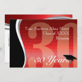 カスタマイズ可能な50年クラスの懇親会 招待状 (正面/裏面)