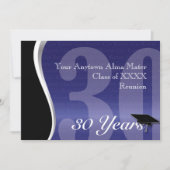 カスタマイズ可能な50年クラスの懇親会 招待状 (正面)