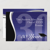 カスタマイズ可能な50年クラスの懇親会 招待状 (正面/裏面)