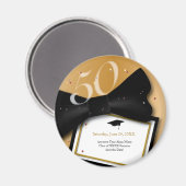 カスタマイズ可能な50年間クラス懇親会日付の保存 マグネット (正面/裏面)