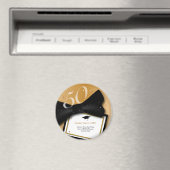 カスタマイズ可能な50年間クラス懇親会日付の保存 マグネット (インサイチュ (食洗機))