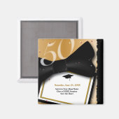 カスタマイズ可能な50年間クラス懇親会日付の保存 マグネット (正面/裏面)