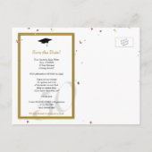 カスタマイズ可能な50年間クラス懇親会日付の保存 案内ポストカード (裏面)