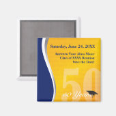 カスタマイズ可能な50年間クラス懇親会 マグネット (正面/裏面)