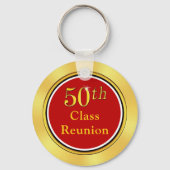 カスタマイズ可能な50番目のクラス懇親会キーホルダー、金ゴールド キーホルダー (裏面)