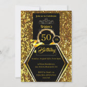 カスタマイズ可能な50th誕生日招待状 招待状 (正面)