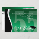 カスタマイズ可能な55年クラスの懇親会 招待状 (正面/裏面)