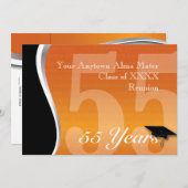 カスタマイズ可能な55年クラスの懇親会 招待状 (正面/裏面)