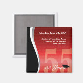 カスタマイズ可能な55年間クラス懇親会 マグネット (正面/裏面)