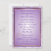 カスタマイズ可能な5X7紫色の華美結婚式招待状 招待状 (裏面)