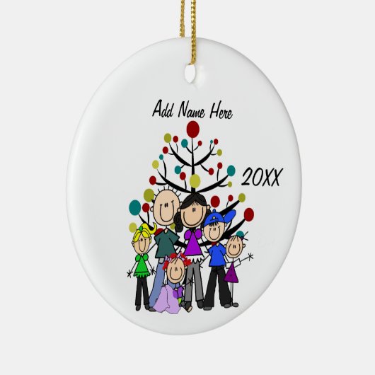 カスタマイズ可能な6つの日付オーナメント セラミックオーナメント (右)