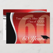 カスタマイズ可能な60周年クラス再会 招待状 (正面/裏面)