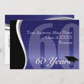 カスタマイズ可能な60周年クラス再会 招待状 (正面/裏面)