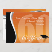 カスタマイズ可能な60年クラスの懇親会 招待状 (正面/裏面)