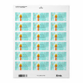 カスタマイズ可能な60番目の誕生日リターン/住所 シール (フルシート)