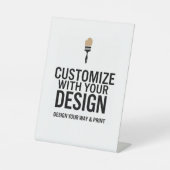 カスタマイズ可能な6x8空白のインチイベント表示サイン 台座サイン (正面)