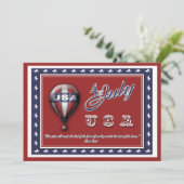 カスタマイズ可能な7月の4日"独立記念日"のパーティー 招待状 (スタンド正面)