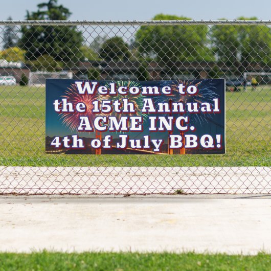 カスタマイズ可能な7月4日のイベント屋外バナー 横断幕 (インサイチュ)