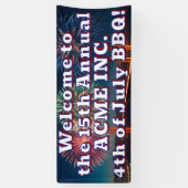 カスタマイズ可能な7月4日のイベント屋外バナー 横断幕 (縦)