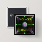 カスタマイズ可能な70年代のディスコの球 缶バッジ (正面&裏面)