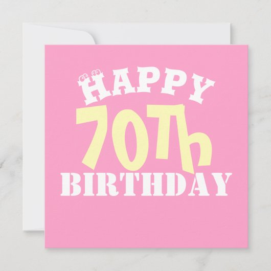 カスタマイズ可能な70th誕生日文字 (正面)