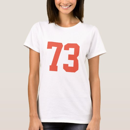 カスタマイズ可能な73シャツ番号73 tシャツデザイン tシャツ (正面)