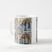 カスタマイズ可能な8つのフォトコラージュ応援を友だちに コーヒーマグカップ (正面左)