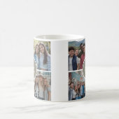 カスタマイズ可能な8つのフォトコラージュ応援を友だちに コーヒーマグカップ (中央)