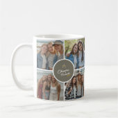 カスタマイズ可能な8つのフォトコラージュ応援を友だちに コーヒーマグカップ (左)