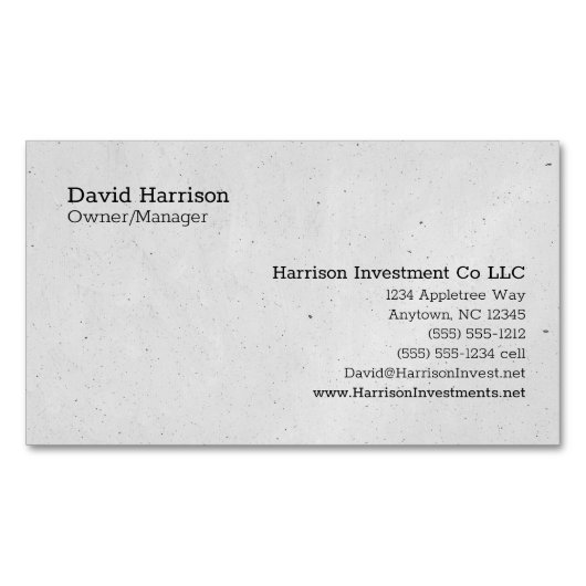 カスタマイズ可能な9行パーソナライズされた マグネット名刺 (正面)