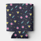 カスタマイズ可能な90sレトロカーペットジオメトリックパターン 缶クーラー (裏面)