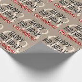 カスタマイズ可能な98番目の誕生日ラッピング紙 ラッピングペーパー (角)