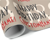 カスタマイズ可能な98番目の誕生日ラッピング紙 ラッピングペーパー (ロールコーナー)