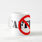 カスタマイズ可能な「いいえ」記号 コーヒーマグカップ (正面左)