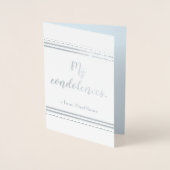 カスタマイズ可能な「お悔やみ」カード 箔カード (正面)