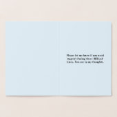 カスタマイズ可能な「お悔やみ」カード 箔カード (内部)