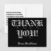 カスタマイズ可能な オリジナルの「THANK YOU!」ポストカード ポストカード (正面/裏面)
