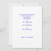 カスタマイズ可能な《キリスト教》洗礼式や命名式招待状フォトカード 招待状 (裏面)
