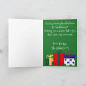 カスタマイズ可能な「クリスマス格言」 カード (内部)