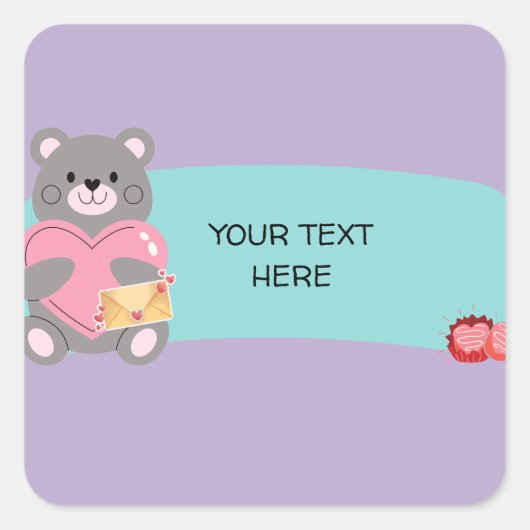 カスタマイズ可能な スクエアシール (正面)