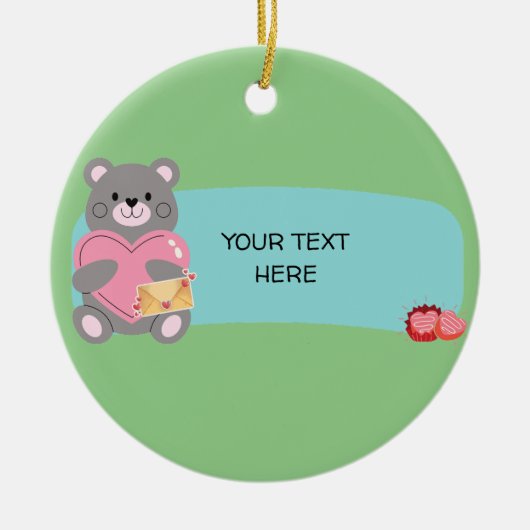 カスタマイズ可能な セラミックオーナメント (正面)