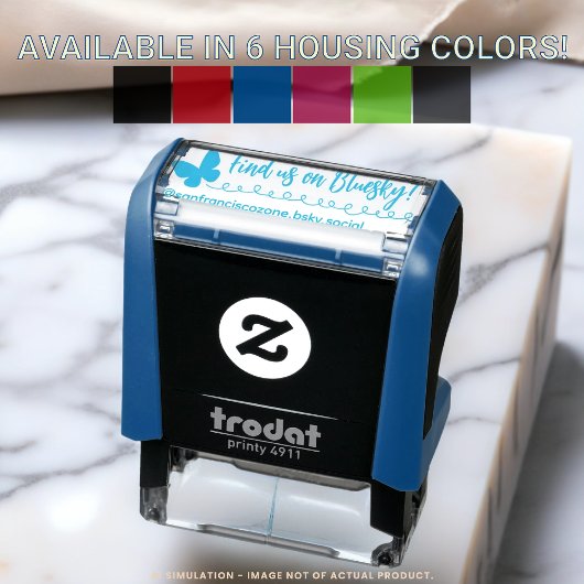 カスタマイズ可能な「ソーシャルメディアで私たちを見つける」 Trodat 4911 セルフインキングスタンプ