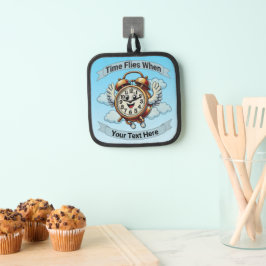 カスタマイズ可能な「タイムフライ時」飛んでいる時計 鍋敷き
