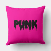 カスタマイズ可能な「パンク」ブラックドリップフォント枕 – 改訂版 クッション (裏面)
