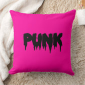 カスタマイズ可能な「パンク」ブラックドリップフォント枕 – 改訂版 クッション (ブランケット)