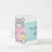 カスタマイズ可能な フロストグラスマグカップ (正面左)