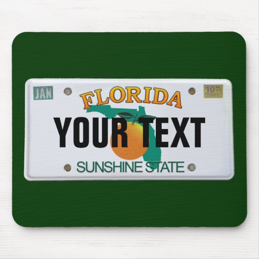 (カスタマイズ可能な)フロリダのナンバープレート マウスパッド (正面)