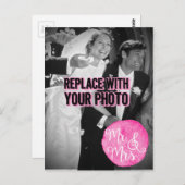 カスタマイズ可能な「ミスター&ミセス」 結婚の写真はがき ポストカード (正面/裏面)