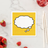 カスタマイズ可能な メッセージ 漫画風 バブル ポップアート デザイン スタンダードカクテルナプキン (インサイチュ)