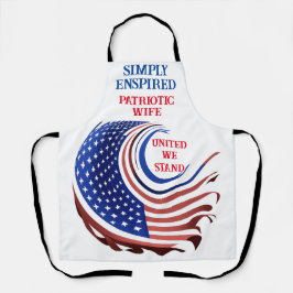 カスタマイズ可能な「単なる愛国の妻を満たす」 エプロン